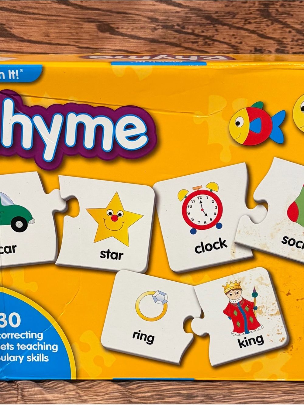 Match Rhyme Puzzle - Yellow and White